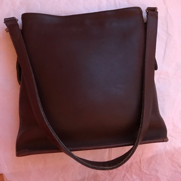 Coach Dark Chocolate Brown Leather Bag - Picture 1 of 6